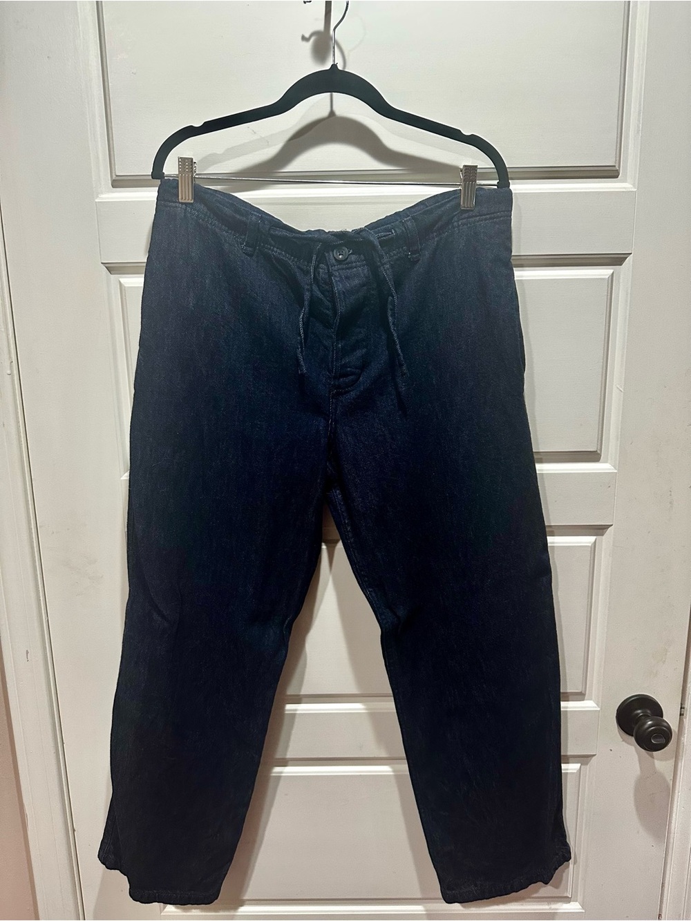 Zara Dark Blue Denim Ankle Pants